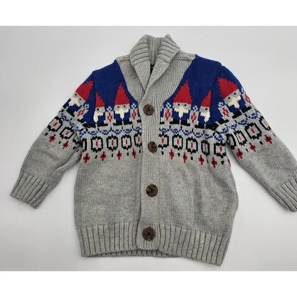 6 Piece Gap Boy's 6-12M Christmas Lot - 3 Sweaters, 1 pair Jeans, & 2 Onesies